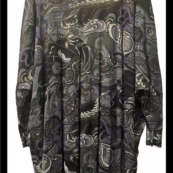CONJURING by Rebecca Floater Art To Wear Lagenlook Tunic B84 Plus Size - Picture 3 of 4